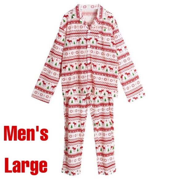Matching Button-Down Winter Christmas Pajamas - Picture 1 of 3